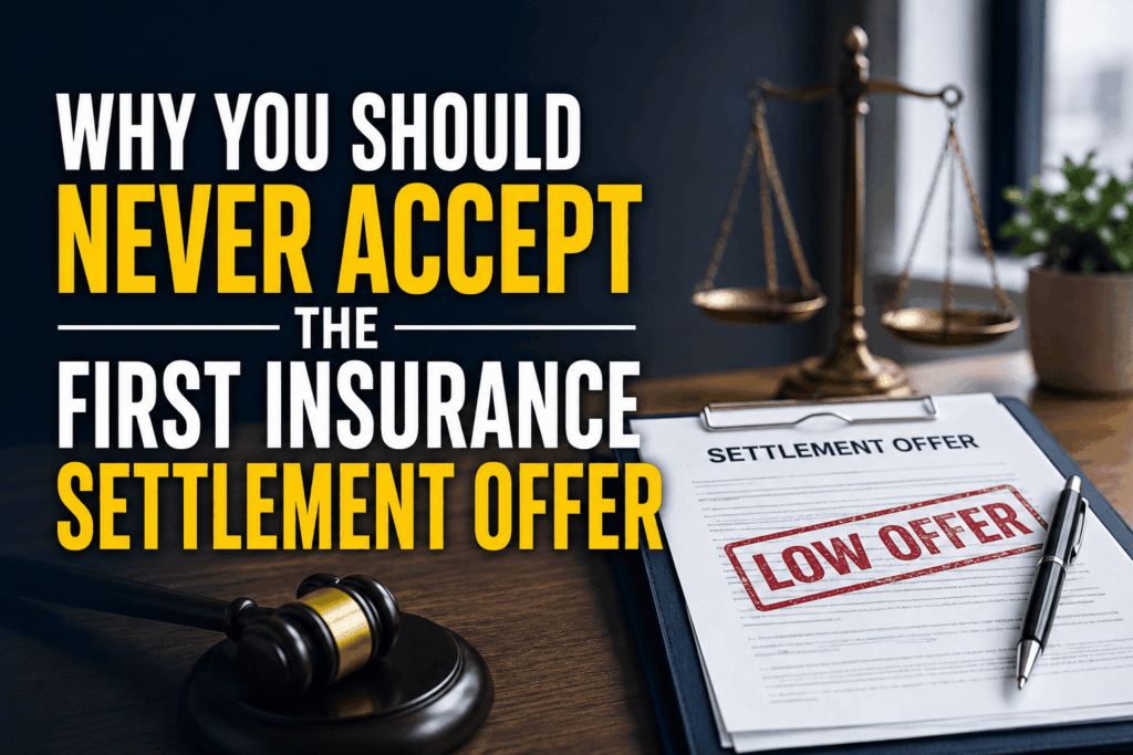 Why You Should Never Accept the First Insurance Settlement Offer